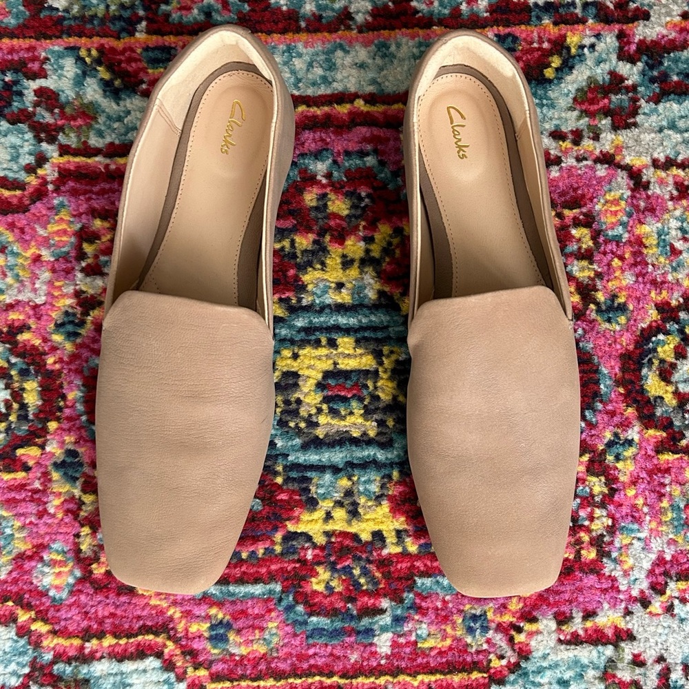 NEW Clarks Pure Slip Leather Shoes